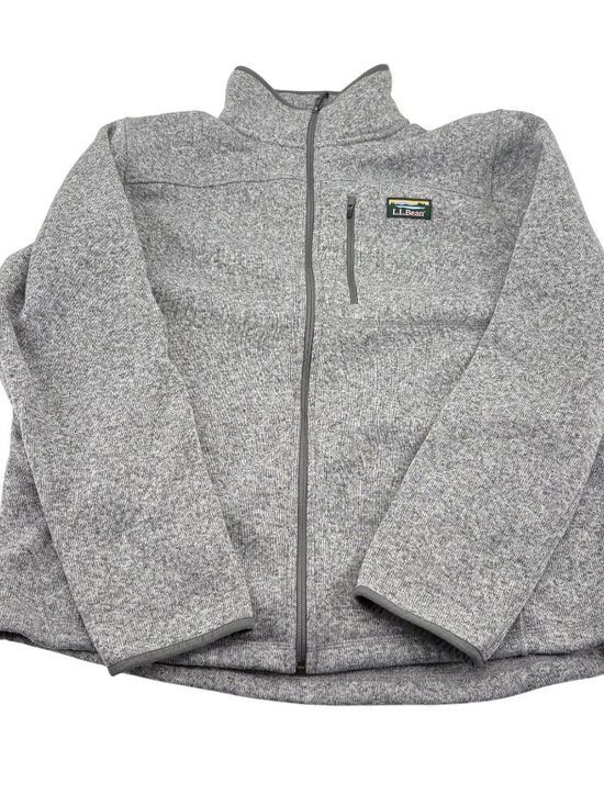 L.L. Bean Men's Gray Full-Zip Slightly Fitted Fleece Jacket L Reg - Picture 1 of 4